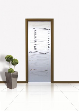  Porta in vetro mod. Skizzo, Vetri disponibili in vari disegni.